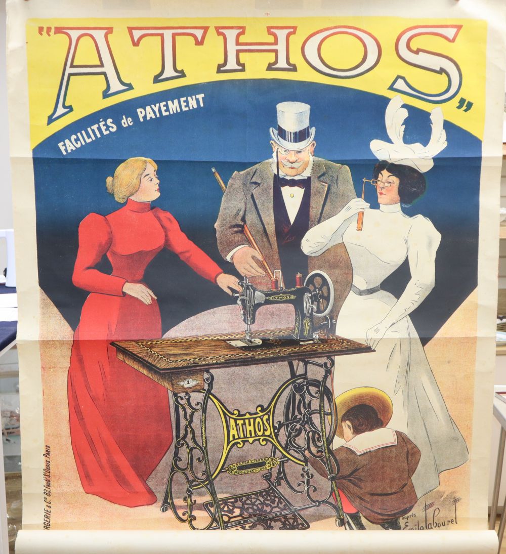 An Athos sewing machine poster